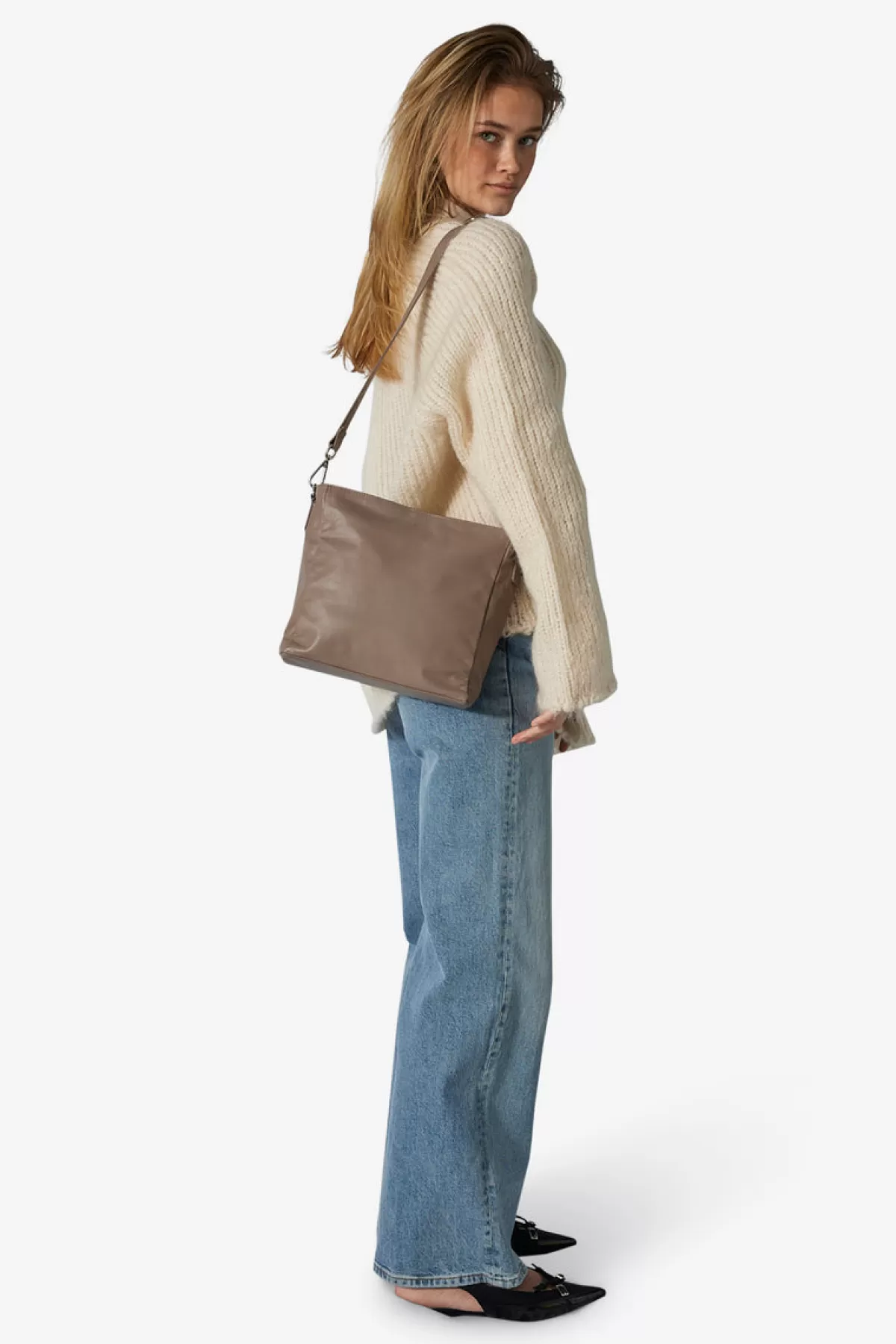 Adax Amalfi Shoulder Bag Olga Taupe Clearance