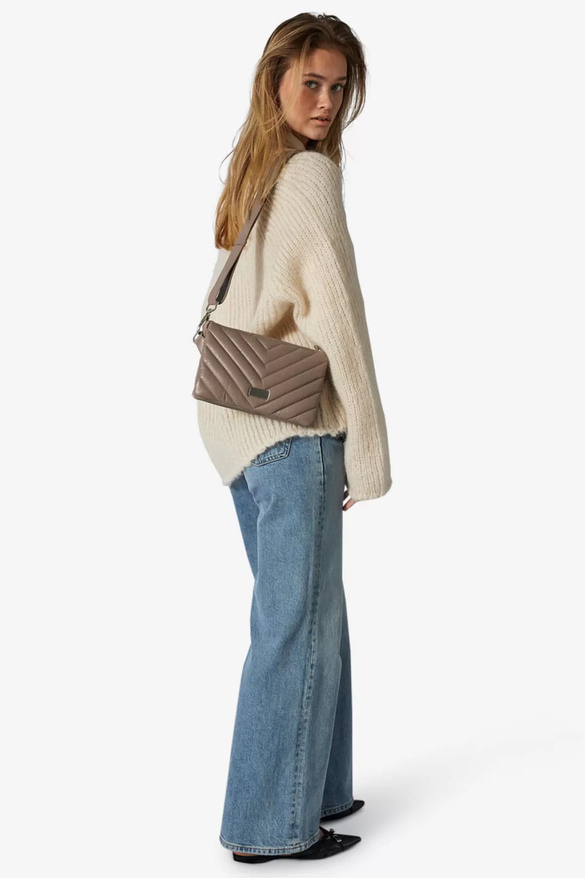 Adax Amalfi Shoulder Bag Vicktoria Taupe Sale
