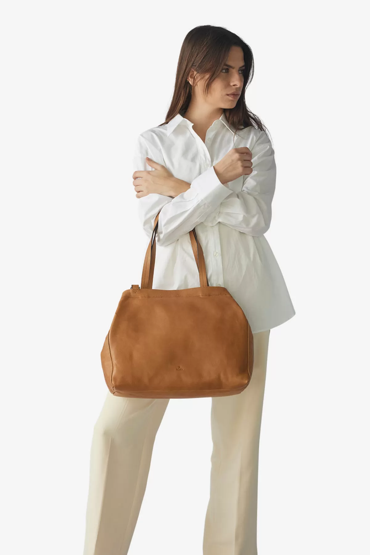 Adax Napoli Shoulder Bag Linea Cognac Cheap
