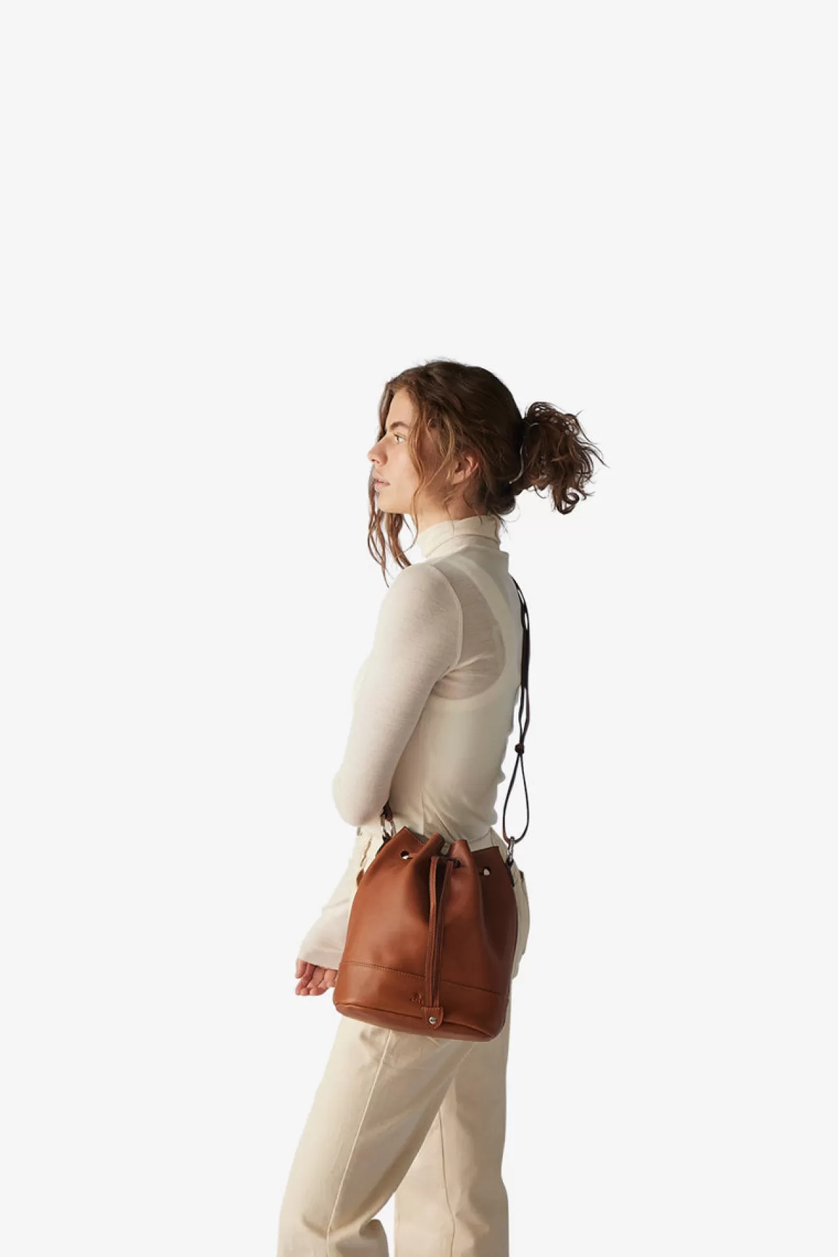 Adax Portofino Bucket Bag Laila Brown Clearance