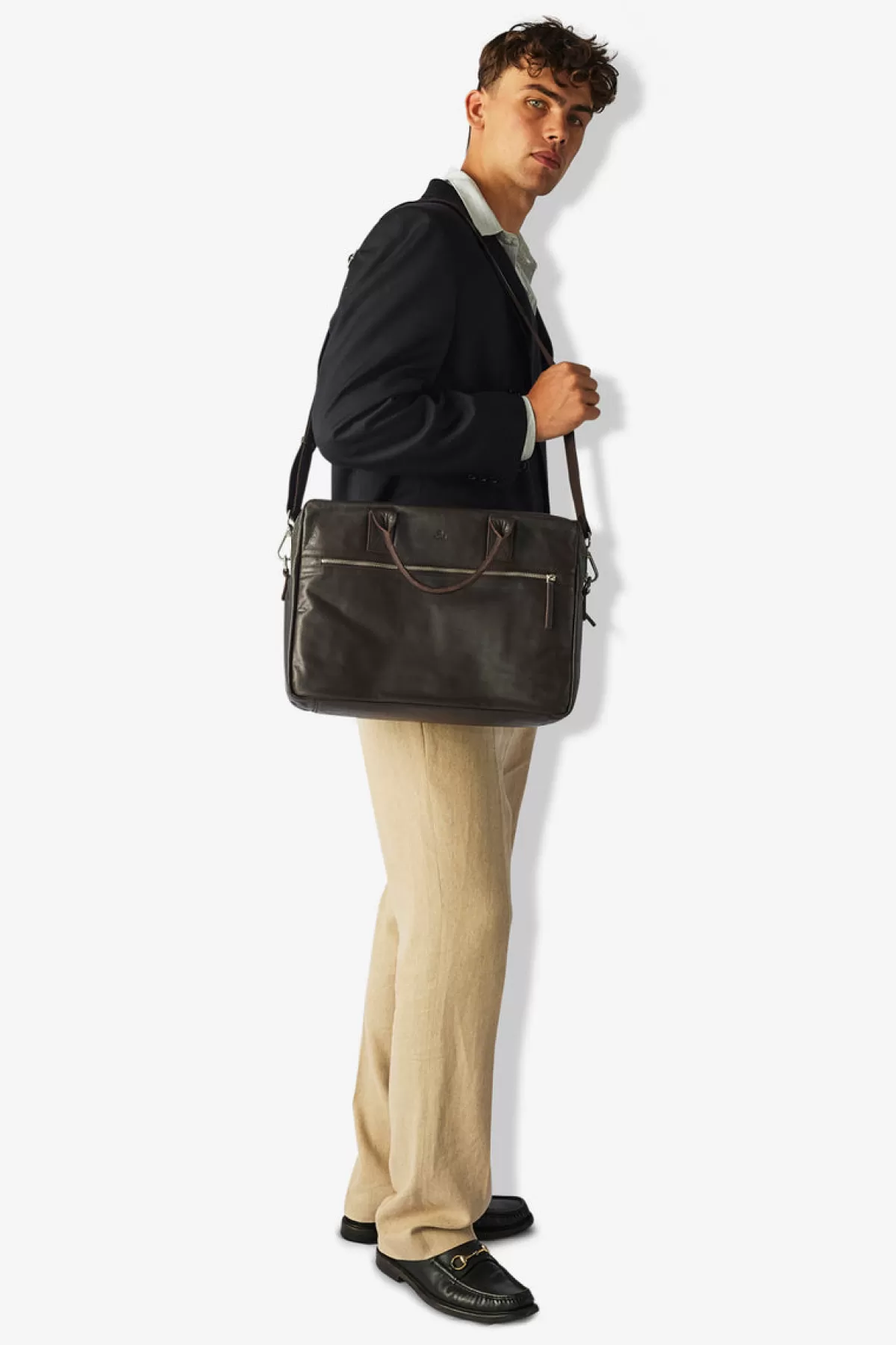 Adax Prato Briefcase Axel Dark brown Cheap