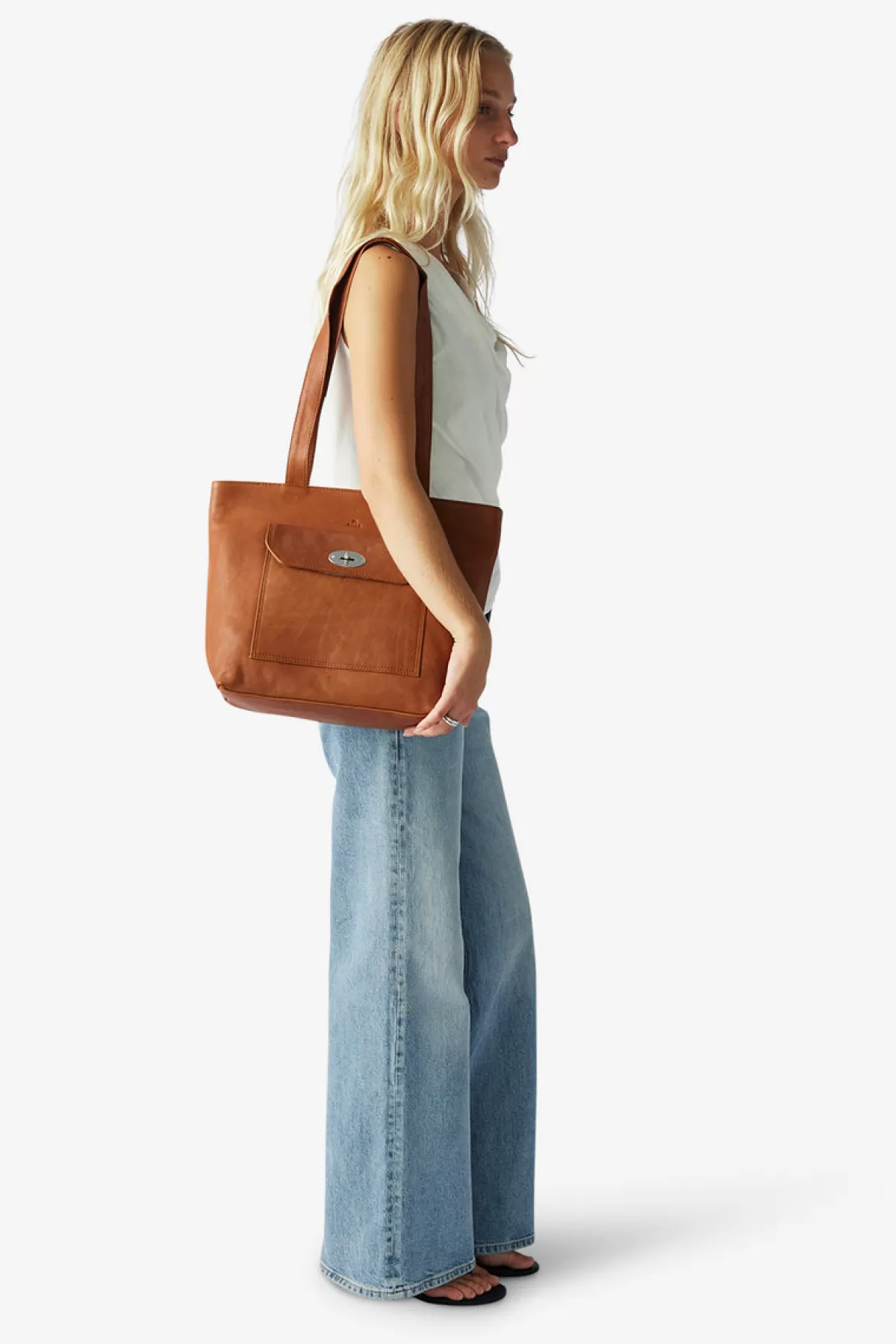 Adax Ravenna Shopper Louise Cognac New