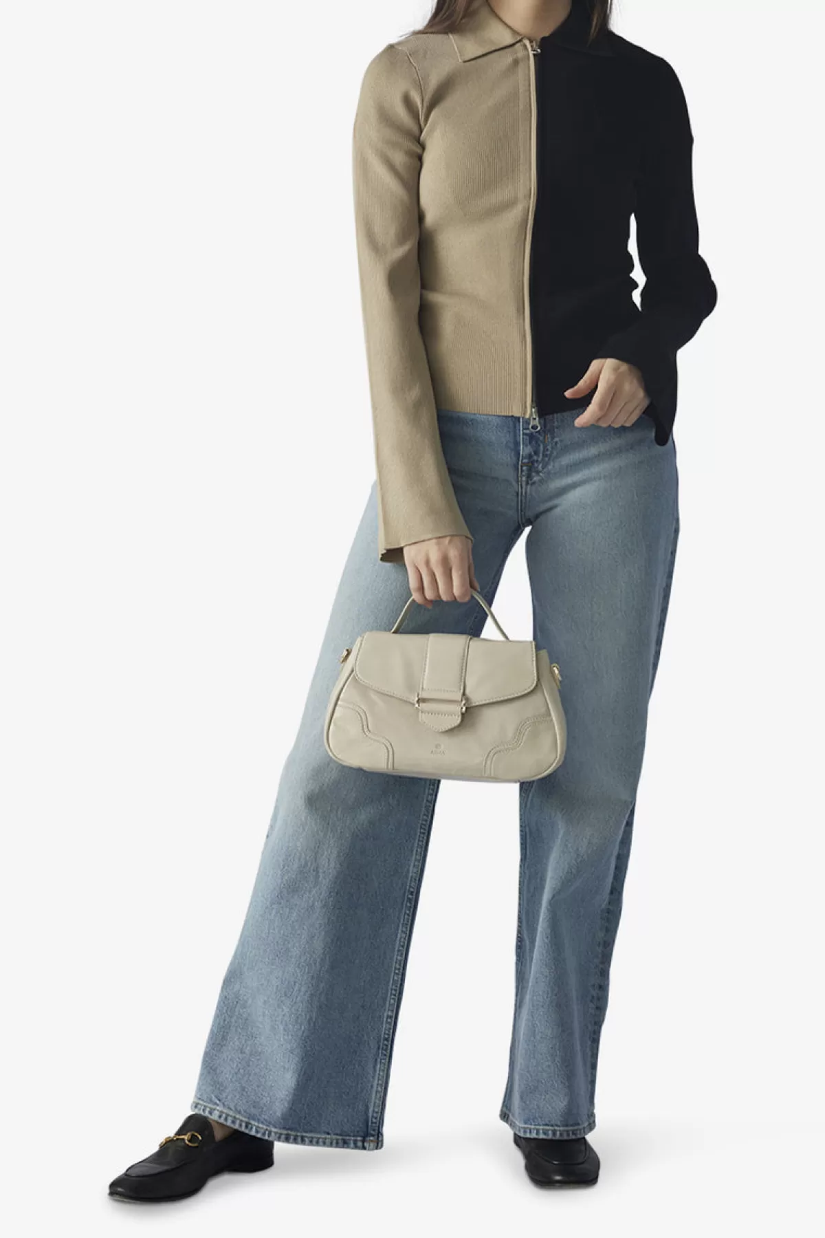 Adax Salerno Shoulder Bag Lala Stone Discount