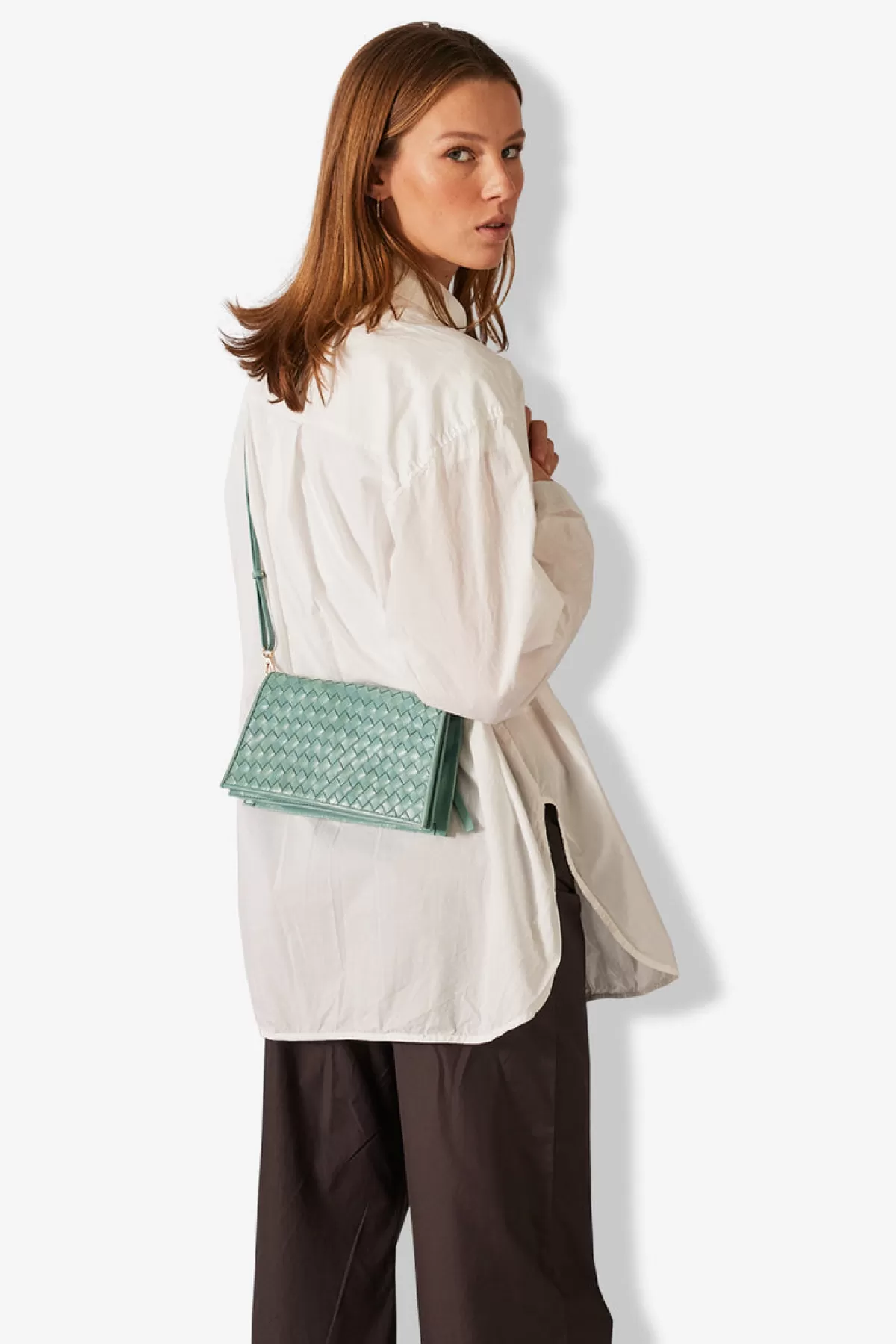 Adax Salerno Shoulder Bag Mallory Aqua Online