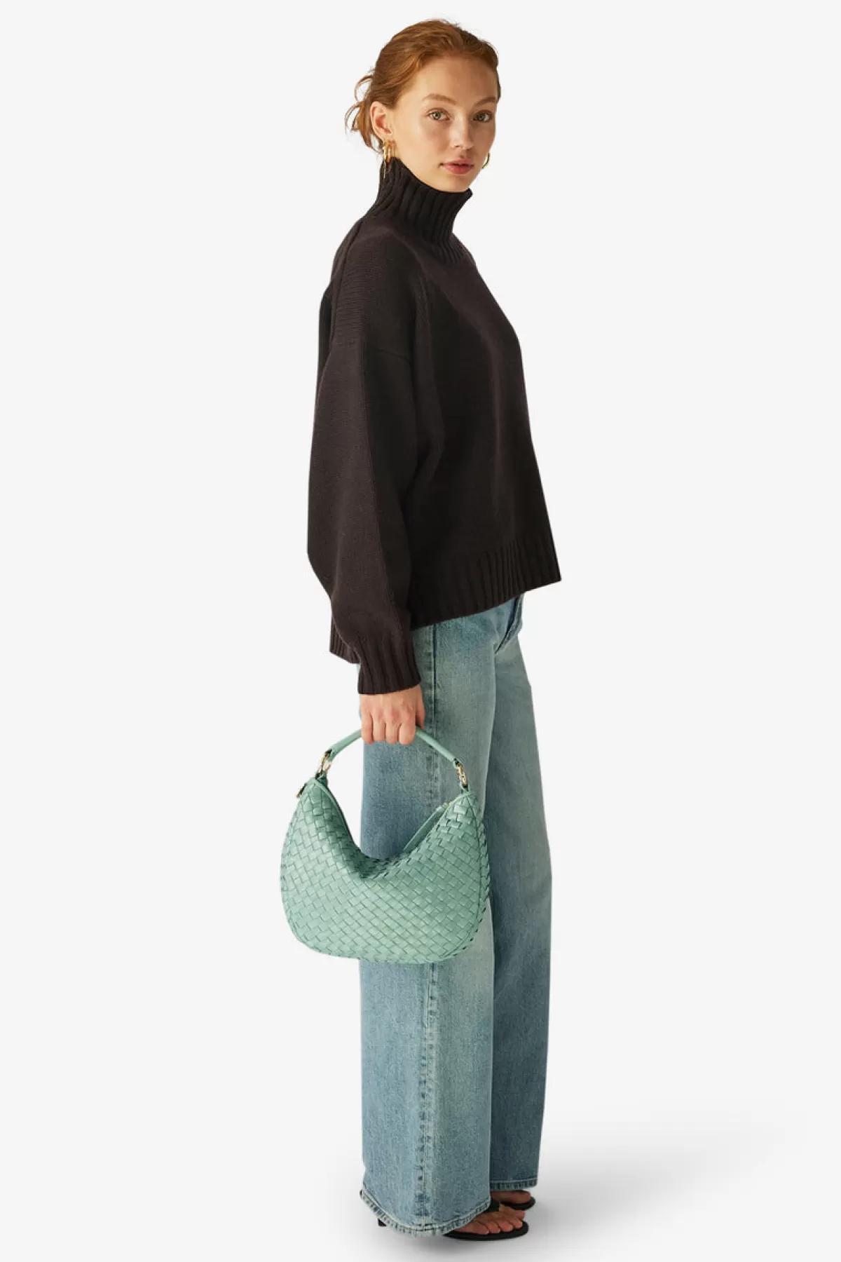 Adax Salerno Shoulder Bag Marlin Aqua New