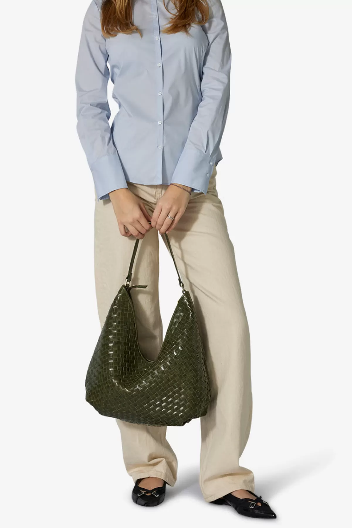 Adax Salerno Shoulder Bag Mindy Olive Discount
