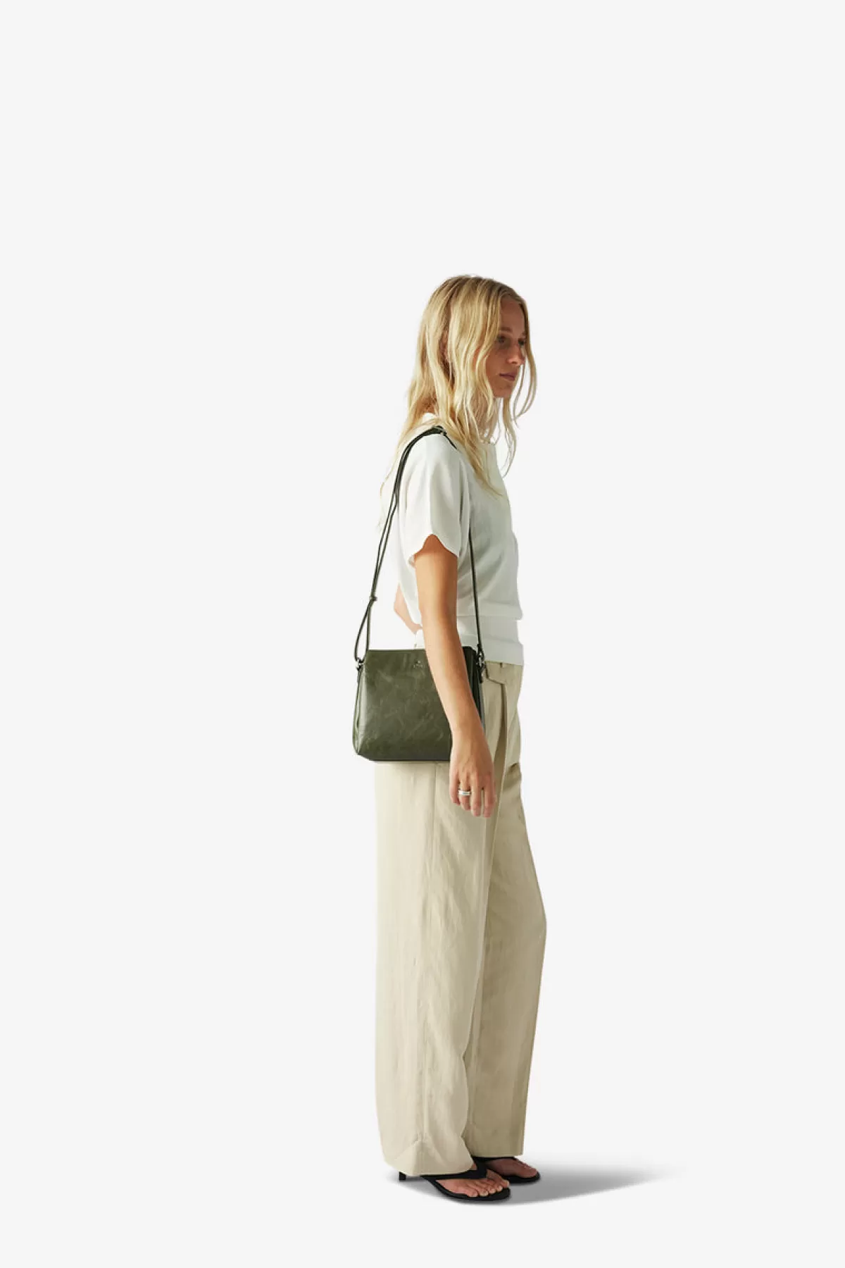 Adax Salerno Shoulder Bag Sia Olive Sale